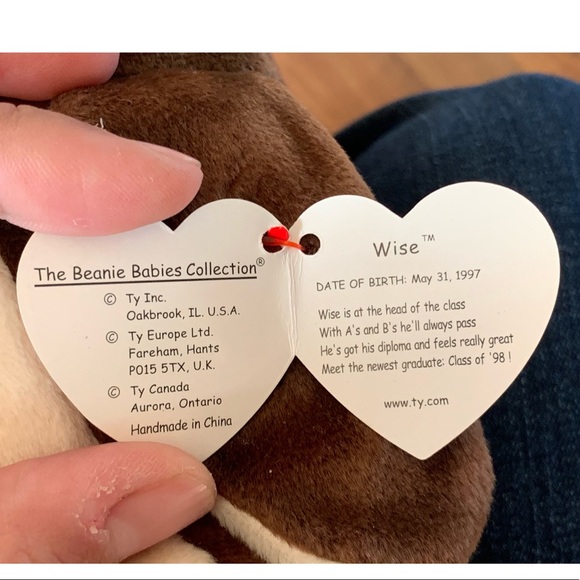 Retired TY 1997 Rare Beanie Babies “Wise”. - Picture 5 of 5